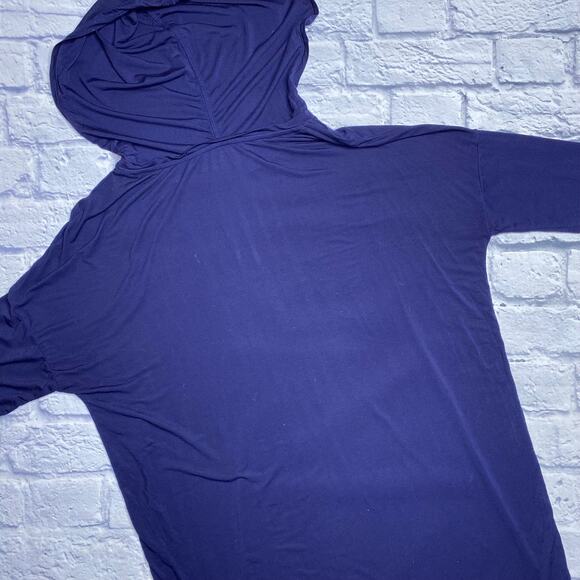 Gap Body Modal Blend Hooded Long Sleeve in Navy - Picture 6 of 6